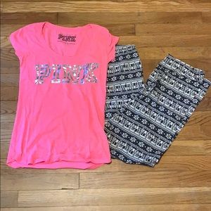 VS Pink Pajama Set